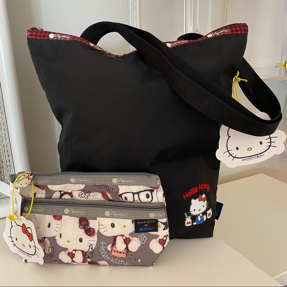 RARE- LeSportsac x Hello Kitty Tote & Clutch NWT